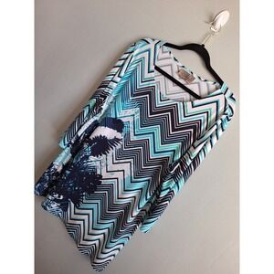 Easywear By Chico's Slinky Knit Round Neck Tunic Blouses Womens 3 (US XL) Artsey